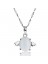 925 Sterling Silver Opal Angel Egg Short Collar Bone Necklace