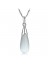 925 Sterling Silver Opal Short Collar Bone Necklace