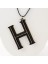 204 New All-Match Double Colored H Letter Long Necklace