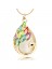 Colorful Plumage Opal Short Collar Bone Necklace For Women