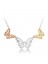 Tricolor Hollow Out Butterfly Collar Bone Necklace For Women