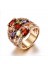 Fashionable Rose Gold Plated Crystal Ring For Goddess