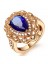 Fashionable Rose Gold Sapphire Heart Shape Crystal Ring
