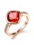Fashionable Synthetic Ruby Crystal Ring For Lovers