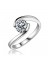 Fashionable Zircon Carat Swiss Diamond Ring For Lovers