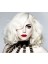 Weibliche Gaga Spitzenfront Mittellange Wellen Synthetische Perücke