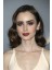 Lily Collins Wellige Mittellange Lace Front Perücke