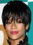 Rihanna Haarstil natürlich Schwarze Kurze Gerade Kappenlose Perücke