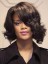 Cool Mittellange Wellen Rihanna Haarstil Remy Echthaar Spitzenfront Perücke