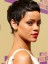 Rihanna's Kurze Kappenlose Hitzebeständige Synthetischeperücke